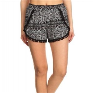 3 X $10 Overlap shorts with Pompom Trim